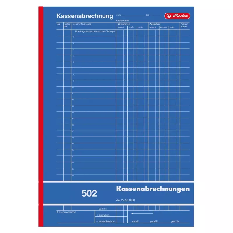 Livro de formulários de contabilidade Herlitz 882415 A4 100 páginas