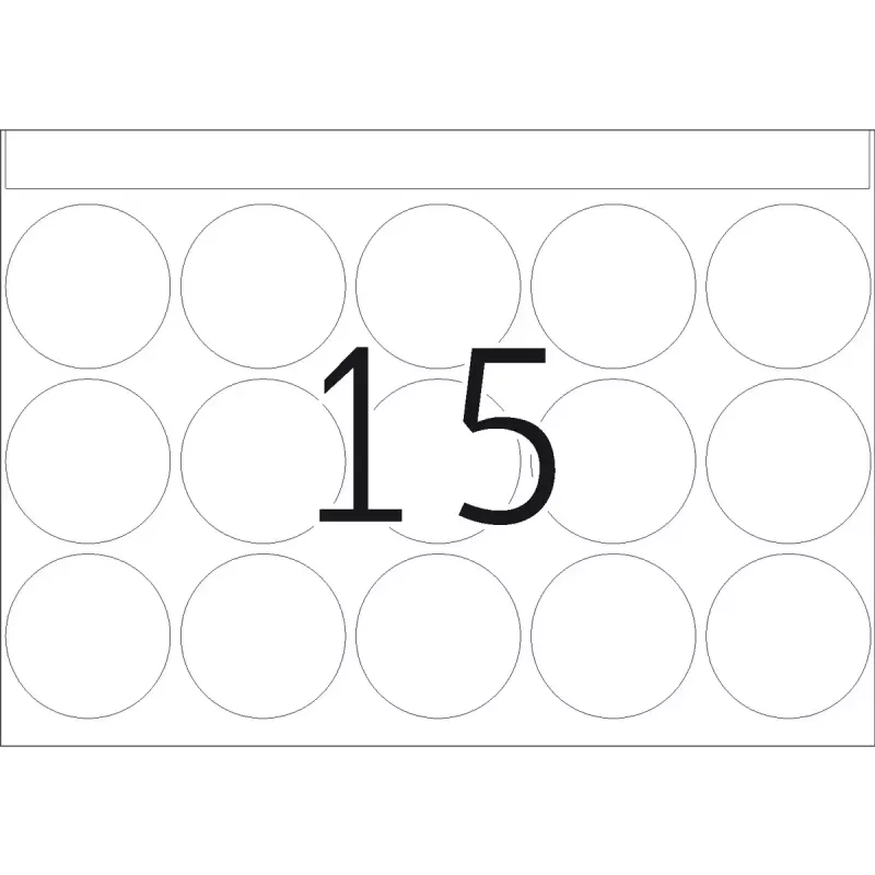 Etiquetas para máquinas de impressão HERMA DP1 Ø 32 mm redondas branco papel mate