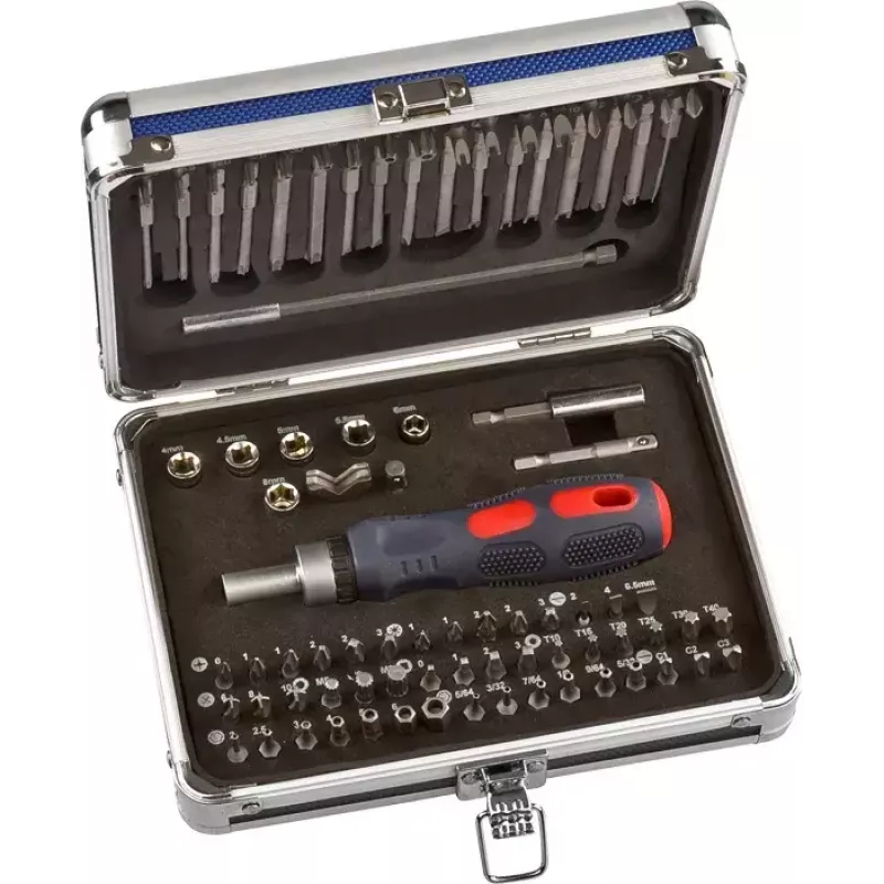 Conjunto de bits para chave de fendas KWB 106800 63 peças