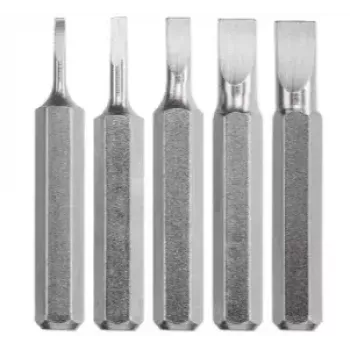 Conjunto de bits para chave de fendas KWB 128540 — 5 unid., pontas planas, 28 mm