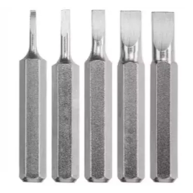 Conjunto de bits para chave de fendas KWB 128540 — 5 unid., pontas planas, 28 mm