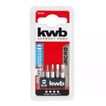 Conjunto de bits para chave de fendas KWB 128540 — 5 unid., pontas planas, 28 mm
