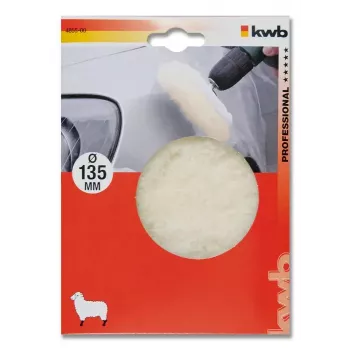 Esponja de polir KWB 485500 — almofada de polir, diâmetro de trabalho 13,5 cm, branco