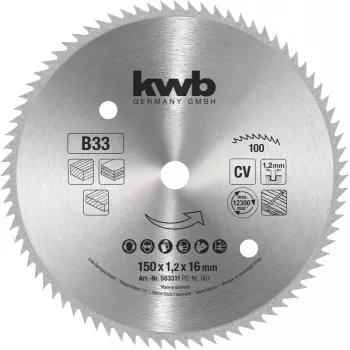 kwb 583311 disco de serra circular 150 x 16 mm