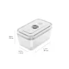 Caixa de armazenamento de alimentos ZWILLING FRESH & SAVE retangular 0,9 L, recipiente de vidro com tampa de plástico com fecho, adequada para forno/micro-ondas/frigorífico
