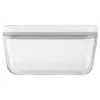 Caixa de armazenamento de alimentos ZWILLING FRESH & SAVE retangular 0,9 L, recipiente de vidro com tampa de plástico com fecho, adequada para forno/micro-ondas/frigorífico