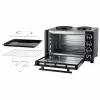 Unold Small kitchen all in one, fogão independente, preto, botão rotativo, preto, metal, vidro