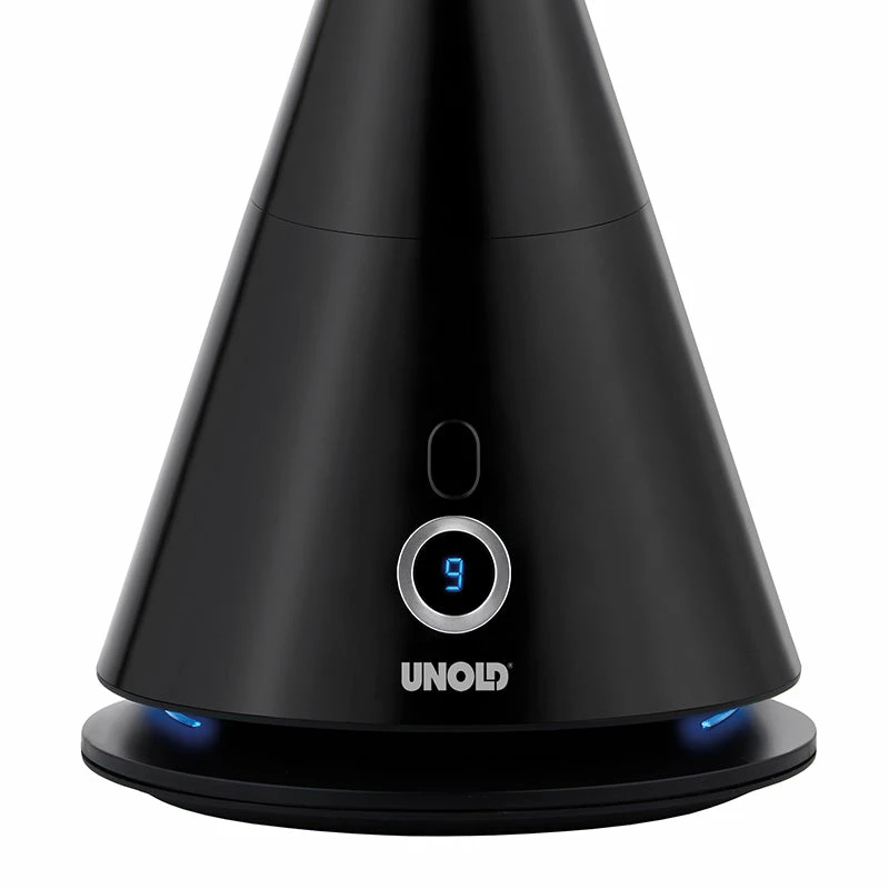 Unold torre de ventoinha preto Tower, ventoinha de torre doméstica, preto, chão, plástico, 90°, toque
