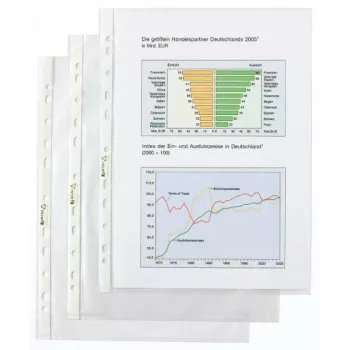 Rexel saco - qualidade premium, 210 x 297 mm (A4), transparente, polipropileno (PP), vertical, 10 unid.