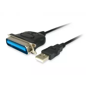 Equip Cabo Adaptador USB-A para Paralelo (Centronics 36), 1,5 m, Preto