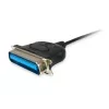 Equip Cabo adaptador de USB-A para paralelo (Centronics 36), 1,5 m, preto