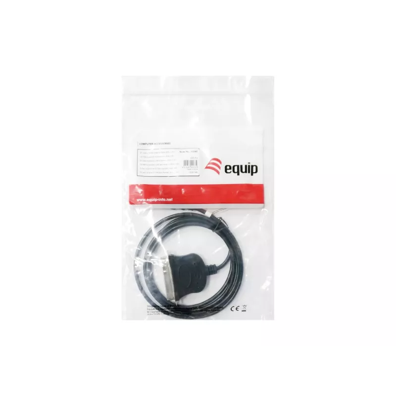 Equip Cabo adaptador de USB-A para paralelo (Centronics 36), 1,5 m, preto