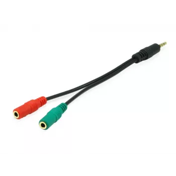 Equip 147943 Cabo de Áudio 1,5 m 2 x 3,5 mm 3,5 mm Preto