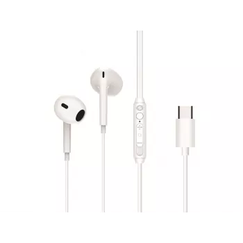 Headset In-Ear com Fios CONCEPTRONIC BRENDAN02W USB-C, In-Ear, 20–20000 Hz, Cabo de 1,2 m, Branco