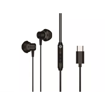 Headset In-Ear com Fios CONCEPTRONIC BRENDAN04B — USB-C, 20–20000 Hz, Cabo de 1,2 m, 14 g, Preto