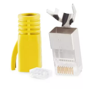 Ficha de cabo RJ-45 ShiverPeaks 72067-Y amarelo