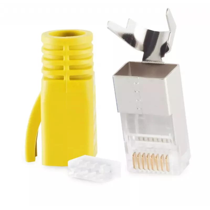 Ficha de cabo RJ-45 ShiverPeaks 72067-Y amarelo