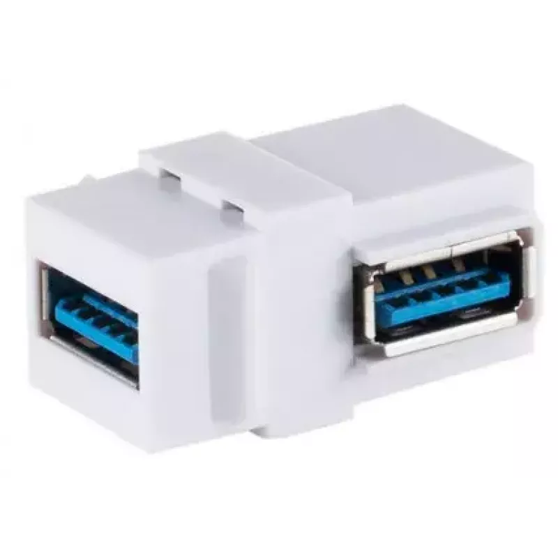 Módulo Keystone ShiverPeaks S/CONN 08-10042 USB A angular branco