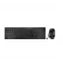 CHERRY DW 9500 teclado fino com rato incluído universal RF sem fios + Bluetooth AZERTY francês preto, cinzento