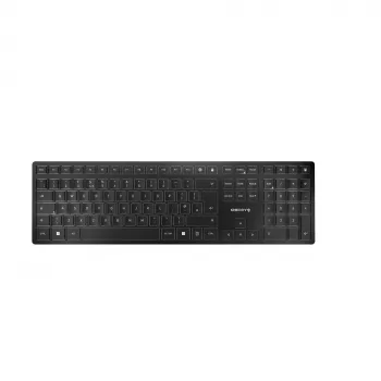 Teclado Cherry KW 9100 fino, sem fios, RF + Bluetooth, QWERTY, UK inglês, preto, 108 teclas, cabo de 1,2 m