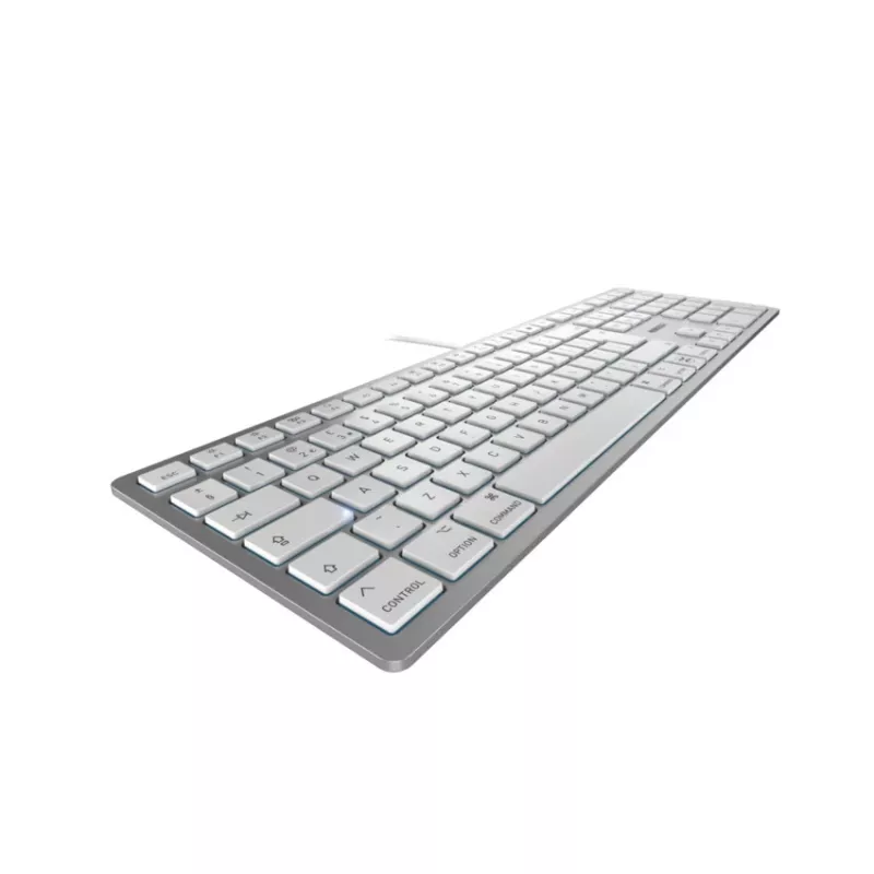 Teclado Cherry CHERRY KC 6000C FOR MAC com fios USB QWERTY interruptores tesoura prateado 1,8 m