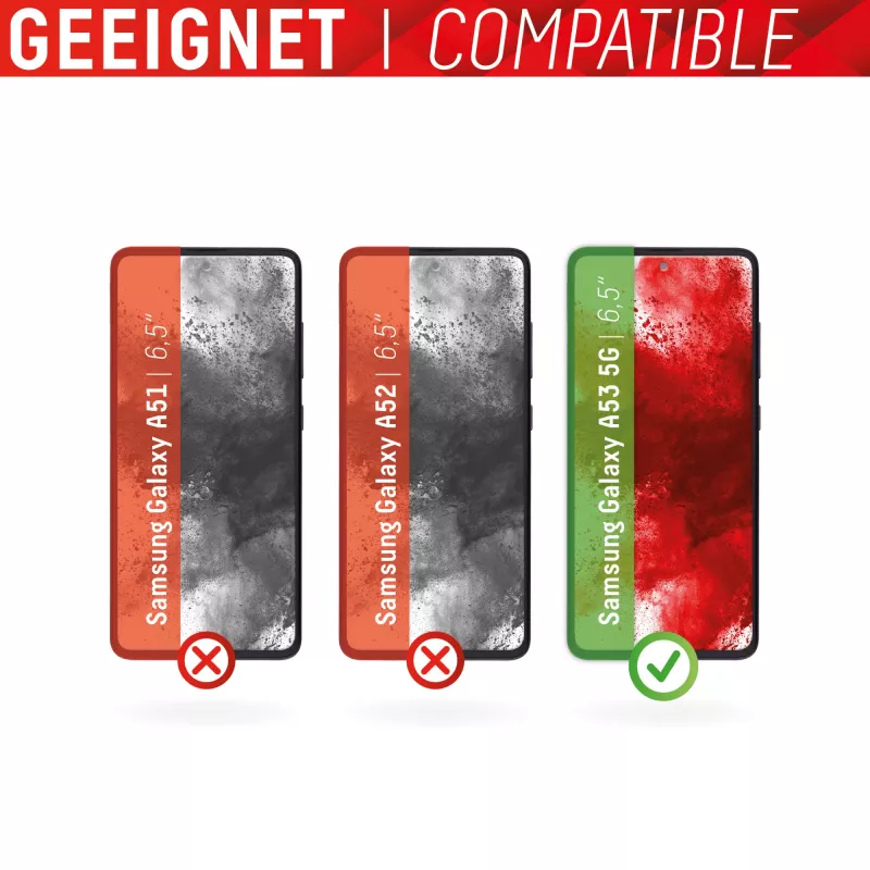 Película protetora de ecrã + capa Displex para Samsung Galaxy A53 5G, vidro temperado