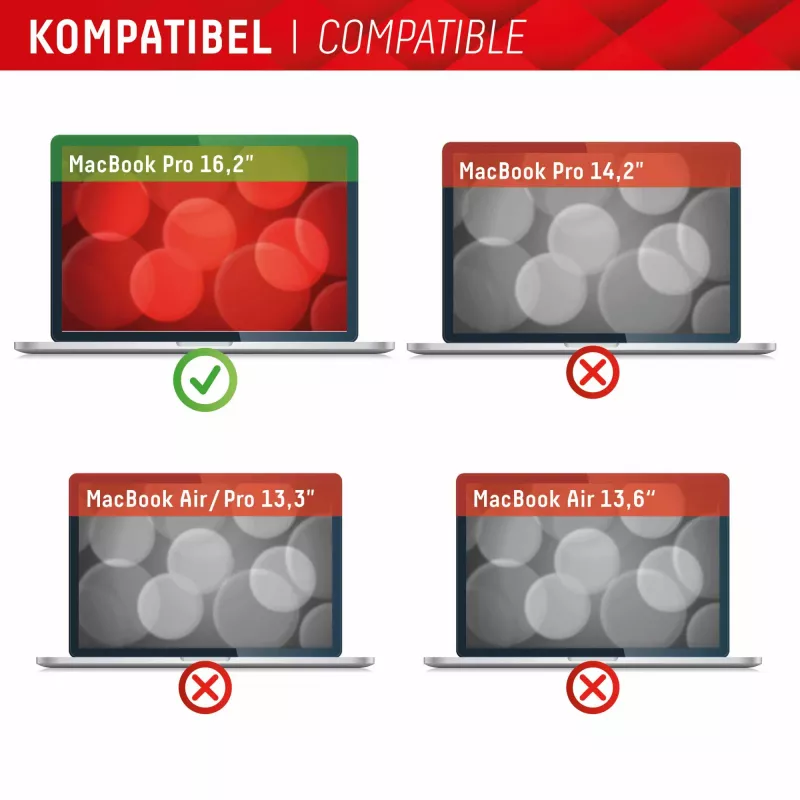 Filtro de privacidade magnético de 2 vias Displex PRIVACY SAFE para MacBook Pro 16,2''