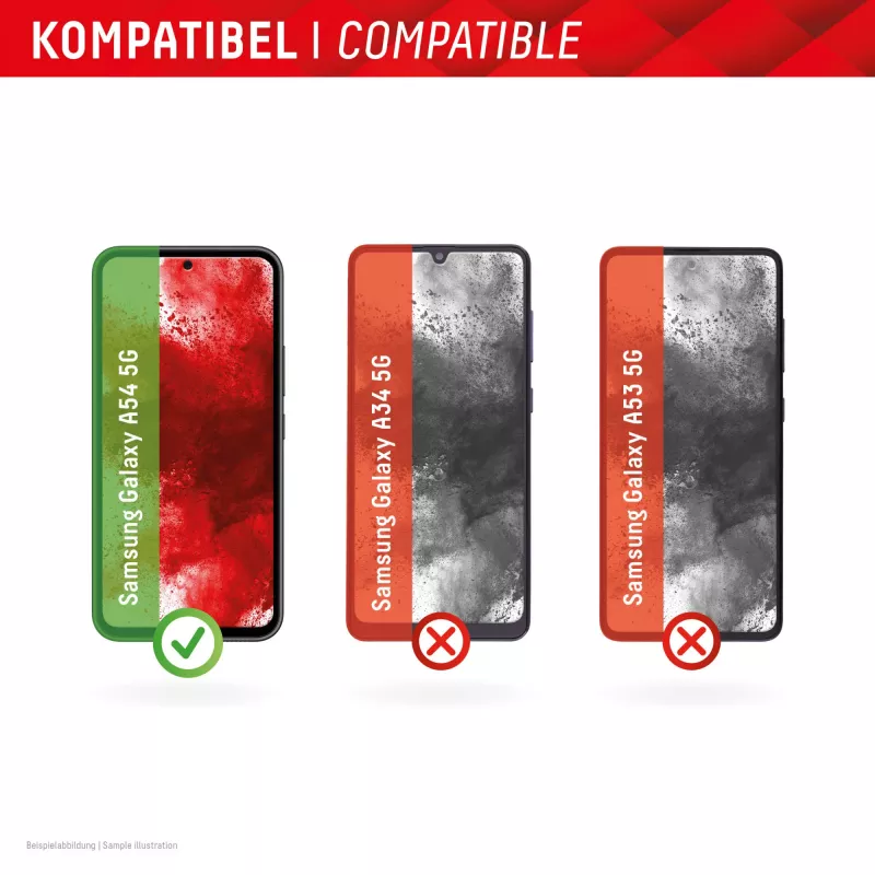 Película protetora de ecrã + capa Displex para Samsung Galaxy A54 5G vidro temperado