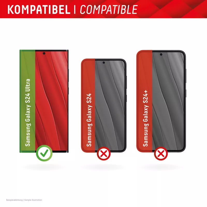 Protetor de ecrã de privacidade Displex (10H) para Samsung Galaxy S24 Ultra, moldura de montagem Eco, filtro de privacidade