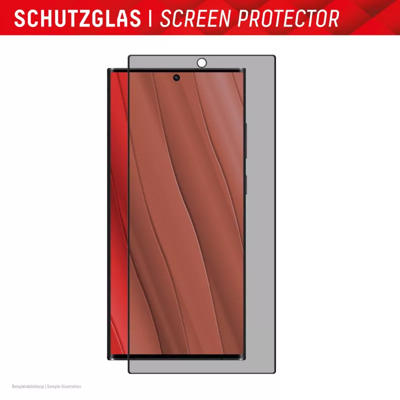 Protetor de ecrã de privacidade Displex (10H) para Samsung Galaxy S24 Ultra, moldura de montagem Eco, filtro de privacidade