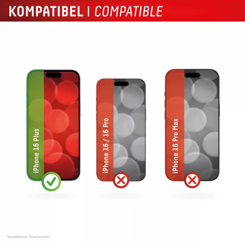 Película protetora de ecrã + capa Displex para Apple iPhone 16 Plus, moldura de montagem Eco, anti-riscos