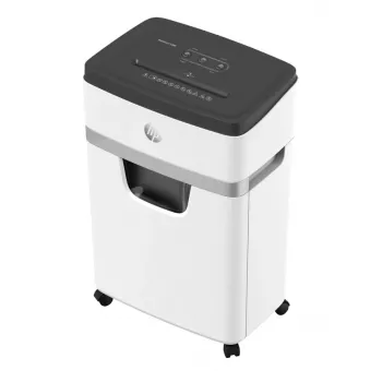 Destruidora de documentos HP OneShred 12MC corte em micro-partículas 2x15 mm 12 folhas 25 L 65 dB 220 mm branca
