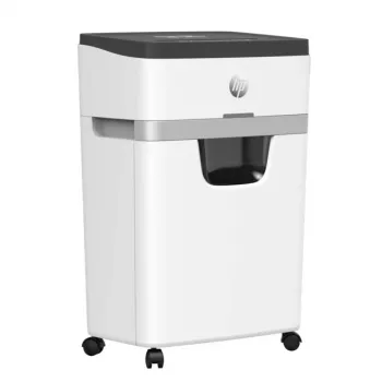 Destruidora de documentos HP OneShred 12MC corte em micro-partículas 2x15 mm 12 folhas 25 L 65 dB 220 mm branca