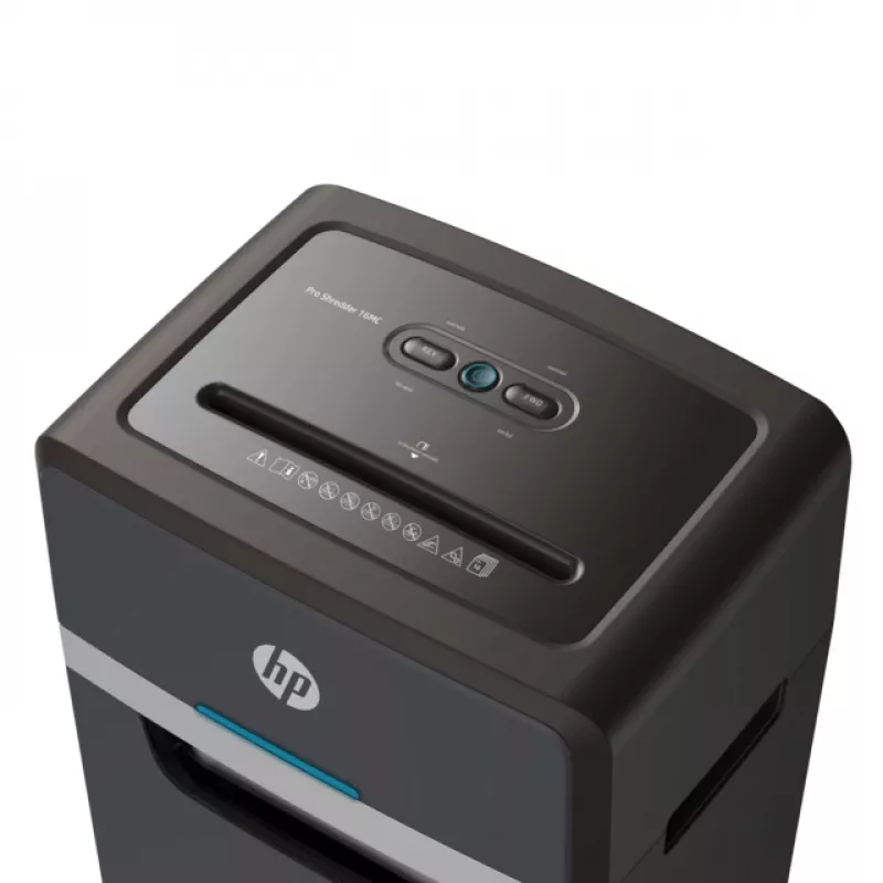 Destruidora de documentos HP Pro Shredder 16MC corte em micro-partículas 55 dB 22 cm preta