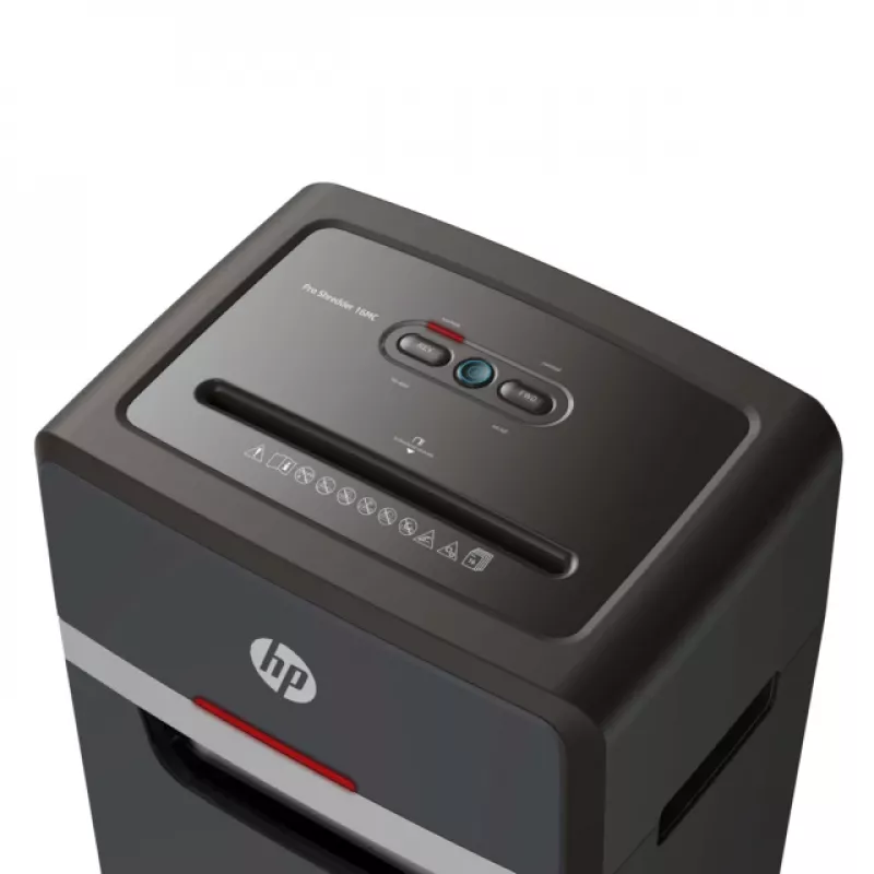 Destruidora de documentos HP Pro Shredder 16MC corte em micro-partículas 55 dB 22 cm preta