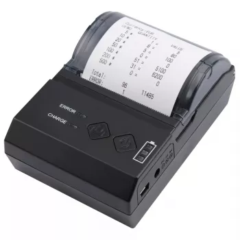 Impressora de etiquetas Olympia NCP 58 preta — sem fios, a pilhas, 200 x 200 DPI, 7,4 V LiPo, 114 × 80 × 50 mm