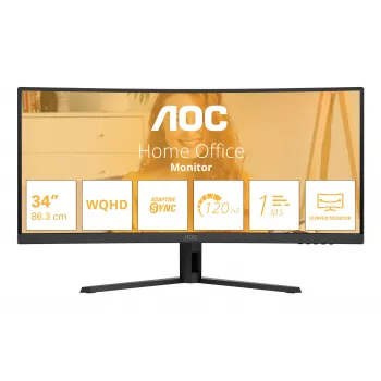 AOC B3 CU34B3E Monitor de computador 86,4 cm (34 polegadas) 3440 x 1440 Pixel Wide Quad HD LED Preto