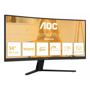 AOC B3 CU34B3E Monitor de computador 86,4 cm (34 polegadas) 3440 x 1440 Pixel Wide Quad HD LED Preto