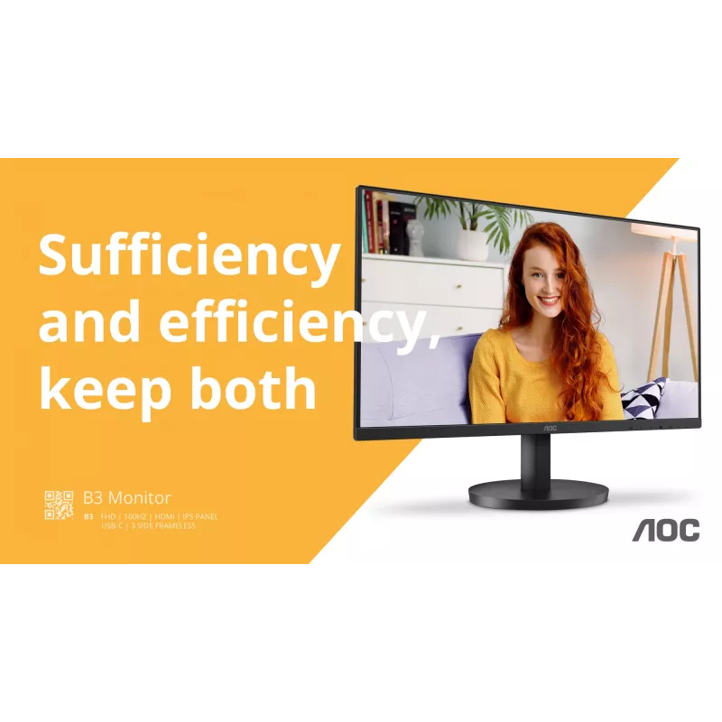 AOC B3 U27B3CF Monitor de computador 68,6 cm (27 polegadas) 3840 x 2160 Pixel 4K Ultra HD LCD Preto