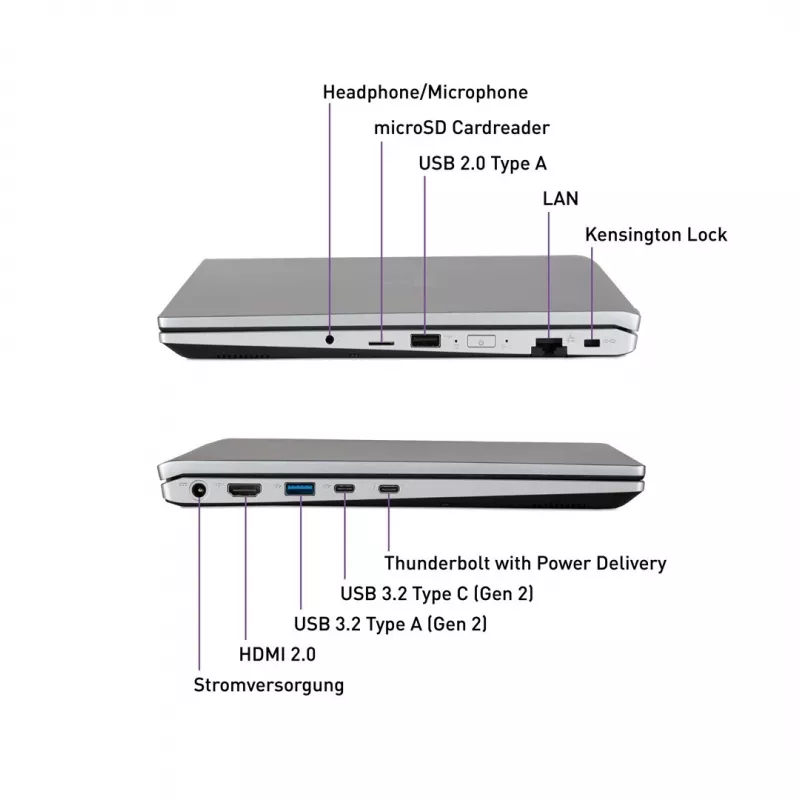 TERRA MOBILE 1551R Intel® Core™ i5 i5-1334U Portátil 39,6 cm (15,6 polegadas) Full HD 16 GB DDR5-SDRAM 500 GB SSD Wi-Fi 6 (802.11ax) Windows 11 Pro Alemão Prateado