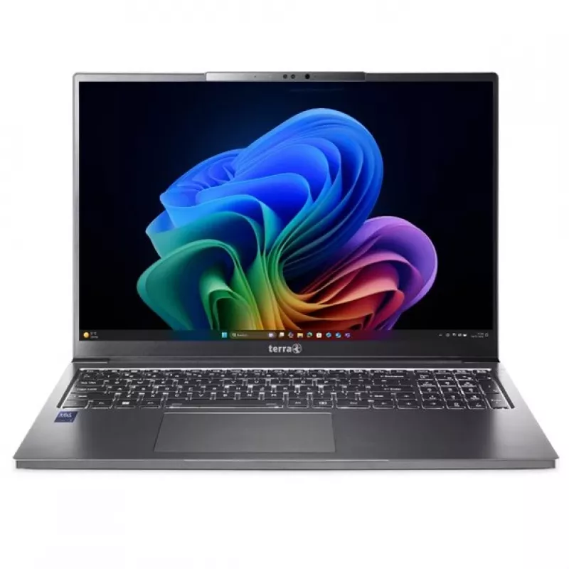 TERRA Mobile 1671L Copilot+ PC Intel Core Ultra 5 228V Portátil 40,6 cm (16 inch) WQXGA 32 GB DDR5-SDRAM 1 TB SSD Wi-Fi 7 (802.11be) Windows 11 Pro alemão cinzento
