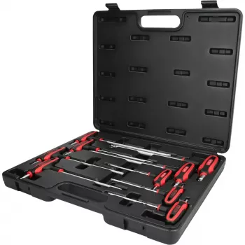 KS Tools ERGOTORQUEplus Jogo de chaves Torx com cabo em T e furo, 9 peças, TB10-TB50 (151.8160)