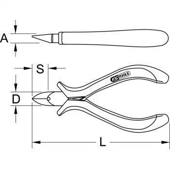 Alicate KS Tools 500.7024 aço comprimento 120 mm