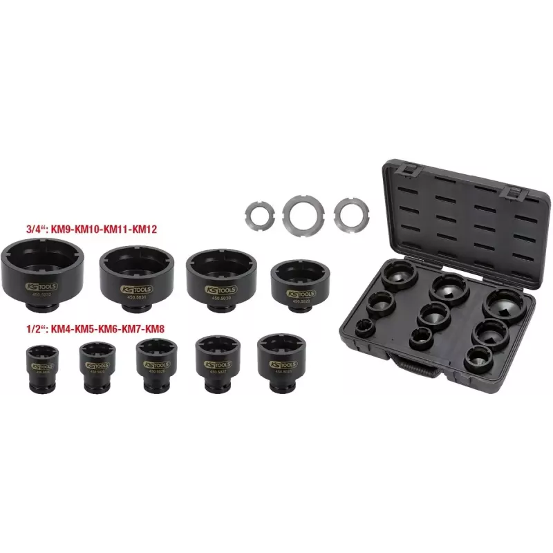 Conjunto de chaves de caixa KS Tools 450.5020 — 9 chaves de caixa, peso 7,82 kg