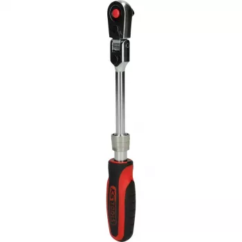 KS Tools 914.1420 1/4" SlimPOWER Roquete reversível com junta telescópica, 72 dentes
