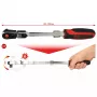 KS Tools 914.1420 1/4" SlimPOWER Roquete reversível com junta telescópica, 72 dentes
