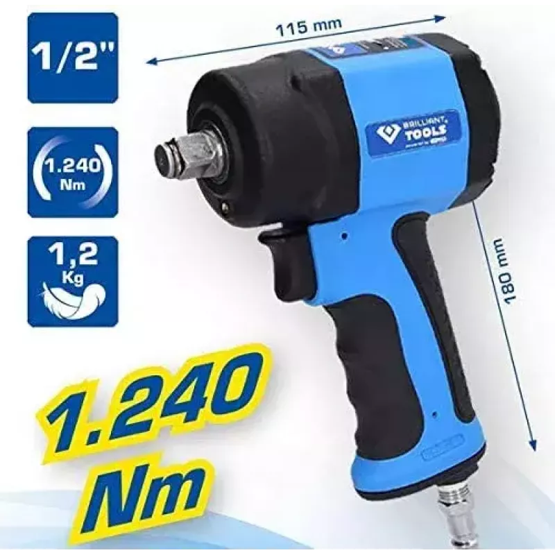 KS Tools Brilliant Tools BT160400 Chave de impacto pneumática, máx. 415 Nm