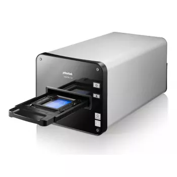 Scanner de filmes e diapositivos Plustek OpticFilm 120 preto, cinzento