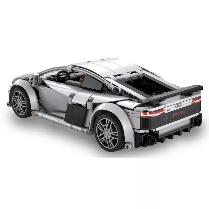 Jamara CaDA Audi R8 Coupé 1:14 cinzento, conjunto de blocos RC 2,4 GHz