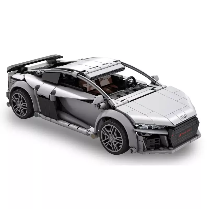 Jamara CaDA Audi R8 Coupé 1:14 cinzento, conjunto de blocos RC 2,4 GHz